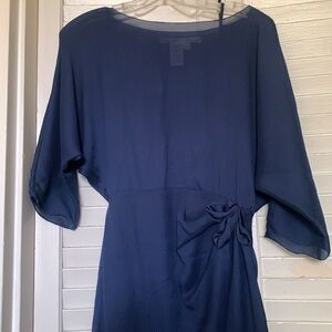 Max Studio Navy Blue Dress w/Dolman Sleeves